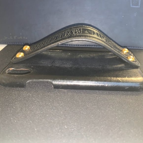 CHRISTIAN DIOR Calfskin Stripe iPhone X/XS Case Black - Picture 6 of 6